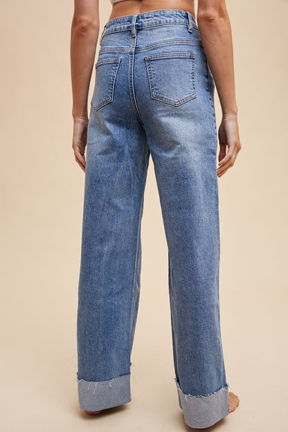 Danielle Straight Leg Jeans- Medium Indigo