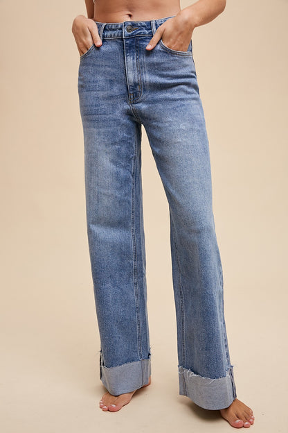 Danielle Straight Leg Jeans- Medium Indigo